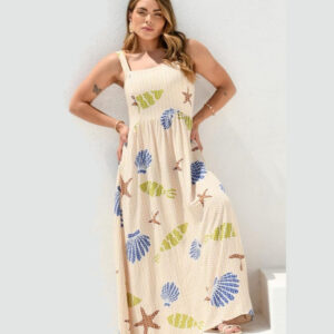 Vestido Longo Estampa fundo do mar
