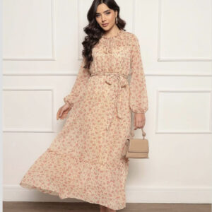 Vestido Longo Romance Floral